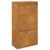 vidaXL Cassetta per pacchi con archiviazione Ruggine 44 x 22 x 82 cm