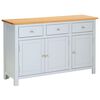 vidaXL Credenza 110x33,5x70 cm in Massello di Rovere