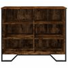 vidaXL Credenza Rovere Fumo 91x35,5x74,5 cm in Legno Multistrato