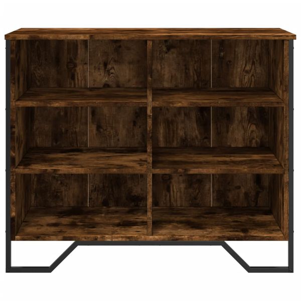 vidaXL Credenza Rovere Fumo 91x35,5x74,5 cm in Legno Multistrato