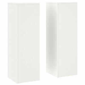 vidaXL Supporto per piante 2 pcs Bianco 24 x 24 x 75 cm Acciaio