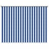 vidaXL Tenda a Rullo Esterno Blocco UV 90% Strisce Blu e Bianche HDPE