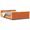 vidaXL Letto senza Materasso Marrone Cera 135x190 cm in Legno di Pino