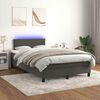 vidaXL Letto a Molle con Materasso e LED Grigio Scuro 120x190cm in Velluto
