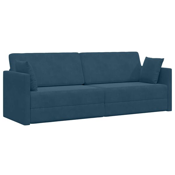 vidaXL Divano-letto da pavimento 200cm Blu Velluto