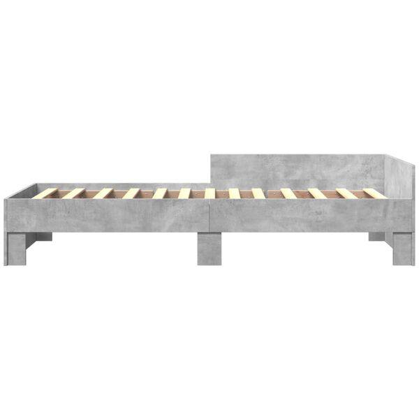 vidaXL Giroletto Grigio Cemento 75x190 cm in Legno Multistrato