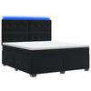 vidaXL Letto box spring con materasso Nero 180 x 200 cm Velluto