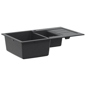 vidaXL Lavello da cucina a doppia vasca Granito 80 x 50 x 30,5 cm