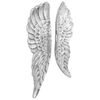 vidaXL Scultura con ali 2 pz Argento 17 x 5 x 59 cm Alluminio