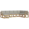 vidaXL Set di divani da esterno 8 pz Bianco e Grigio Chiaro