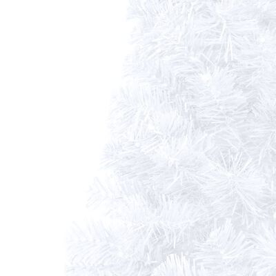 vidaXL Albero di Natale a Metà Preilluminato con Palline Bianco 150 cm