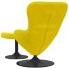 vidaXL Sedia Egg con Pouf Giallo Velluto