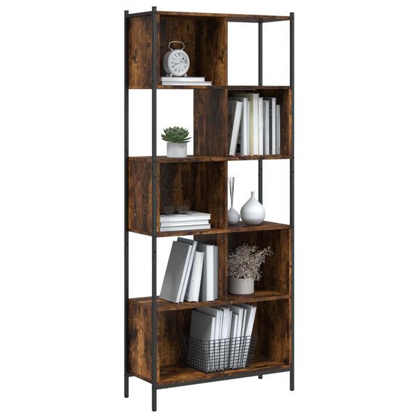 vidaXL Libreria Rovere Fumo 72x28x172 cm in Legno Multistrato