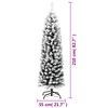 vidaXL Albero di Natale Artificiale con Neve Fioccata Verde 210 cm PVC