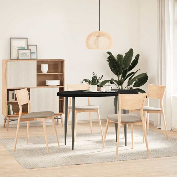 vidaXL Piano Tavolo Marrone Scuro 120x60x4 cm in Rovere Massello Ovale