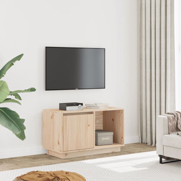 vidaXL Mobile Porta TV 74x35x44 cm in Legno Massello di Pino