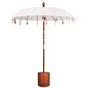 vidaXL Ombrellone balinese con base Rotondo 190 x 190 x 295 cm
