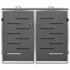 vidaXL Copri Bidoni Pattumiera Doppia 138x77,5x112,5 cm Acciaio Inox