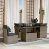 vidaXL Set Divano da Giardino 6 pz con Cuscini Grigio in Polyrattan