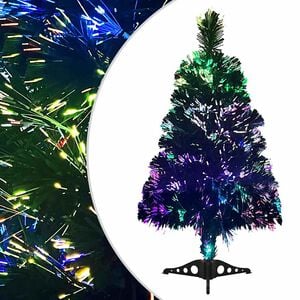 vidaXL Albero di Natale Artificiale in Fibra Ottica 64 cm Verde