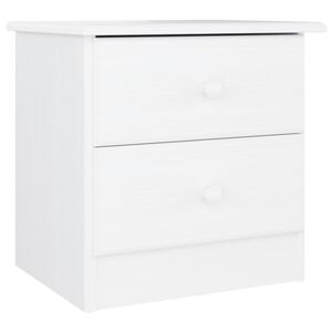 vidaXL Comodino ALTA Bianco 41x35x41 cm in Legno Massello di Pino