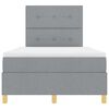 vidaXL Letto a Sorgente LED Grigio chiaro 120 x 200 cm Tessuto