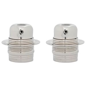 vidaXL Portalampade 2 pz Nichel Satinato E27