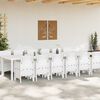 vidaXL Set da Pranzo per Giardino 13 pcs Bianco Rattan Polt