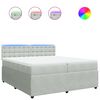 vidaXL Giroletto a Molle con Materasso Grigio Chiaro 200x200cm Velluto