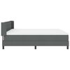 vidaXL Letto a molle con materasso Grigio scuro 200 x 180 cm Tessuto