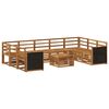 vidaXL Set divani Legno di Acacia Massello