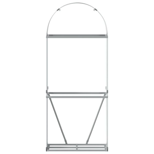 vidaXL Portaceppi Argento 80x45x190 cm in Acciaio Zincato