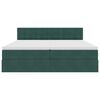 vidaXL Letto con Contenitore con materasso Verde Scuro 90 x 200 cm