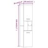 vidaXL Armadietto Bagno Rovere Fumo 30x30x130 cm in Legno Multistrato