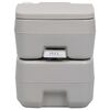 vidaXL WC Portatile per Campeggio Grigio 20+10 L