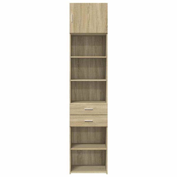vidaXL Mobile Sottile Rovere Sonoma 50x42,5x225 cm in Truciolato