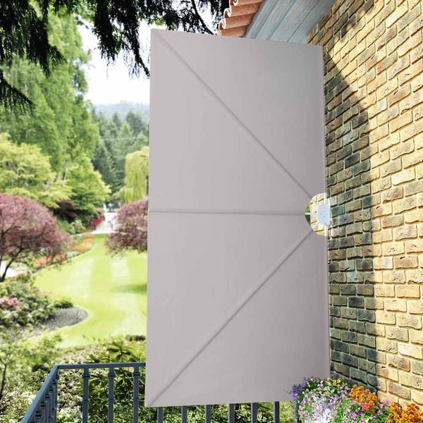 vidaXL Tenda Laterale per Terrazza Pieghevole Crema 300x150 cm