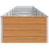 vidaXL Letto Rialzato Giardino 600x80x45 cm in Acciaio Zincato Argento