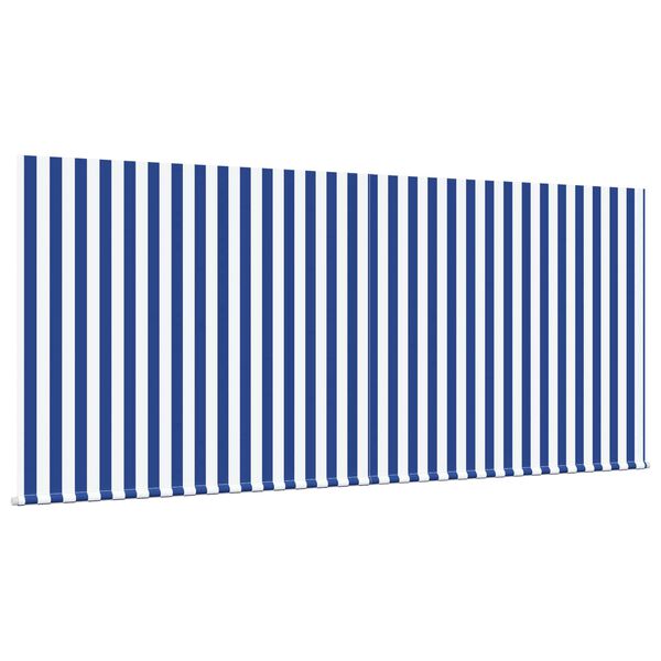 vidaXL Tenda Retrattile Blu e Bianco 350 x 250 cm