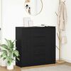 vidaXL Credenza con Cassetti Rovere Nero 100,5x35x98,5 cm Truciolato