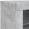 vidaXL Credenza con Luci LED Grigio Cemento 163x37x67 cm