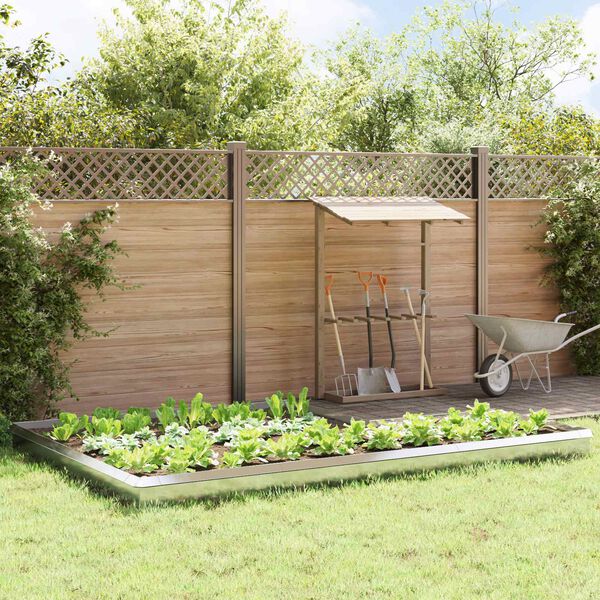 vidaXL Recinzioni per lumache 16 pcs Argento Acciaio inossidabile