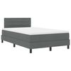 vidaXL Letto a molle con materasso Grigio scuro 120 x 190 cm Tessuto
