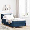 vidaXL Letto a molle con materasso Blu 90 x 190 cm Tessuto