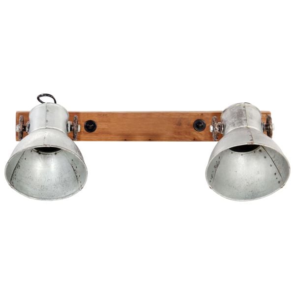 vidaXL Lampada da Parete in Stile Industriale Argento 45x25 cm E27