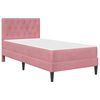 vidaXL Struttura letto con materasso Rosa 80 x 200 cm Velluto