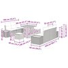 vidaXL Set Divano da Giardino 8 pcs Beige polyrattan