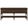 vidaXL Panca Porta Scarpe Rovere Marrone 102x35x45cm Legno Multistrato