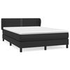 vidaXL Giroletto a Molle con Materasso Nero 140x200 cm in Similpelle