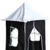 vidaXL Letto a Soppalco con Torre Bambini Bianco e Nero 80x200cm Pino